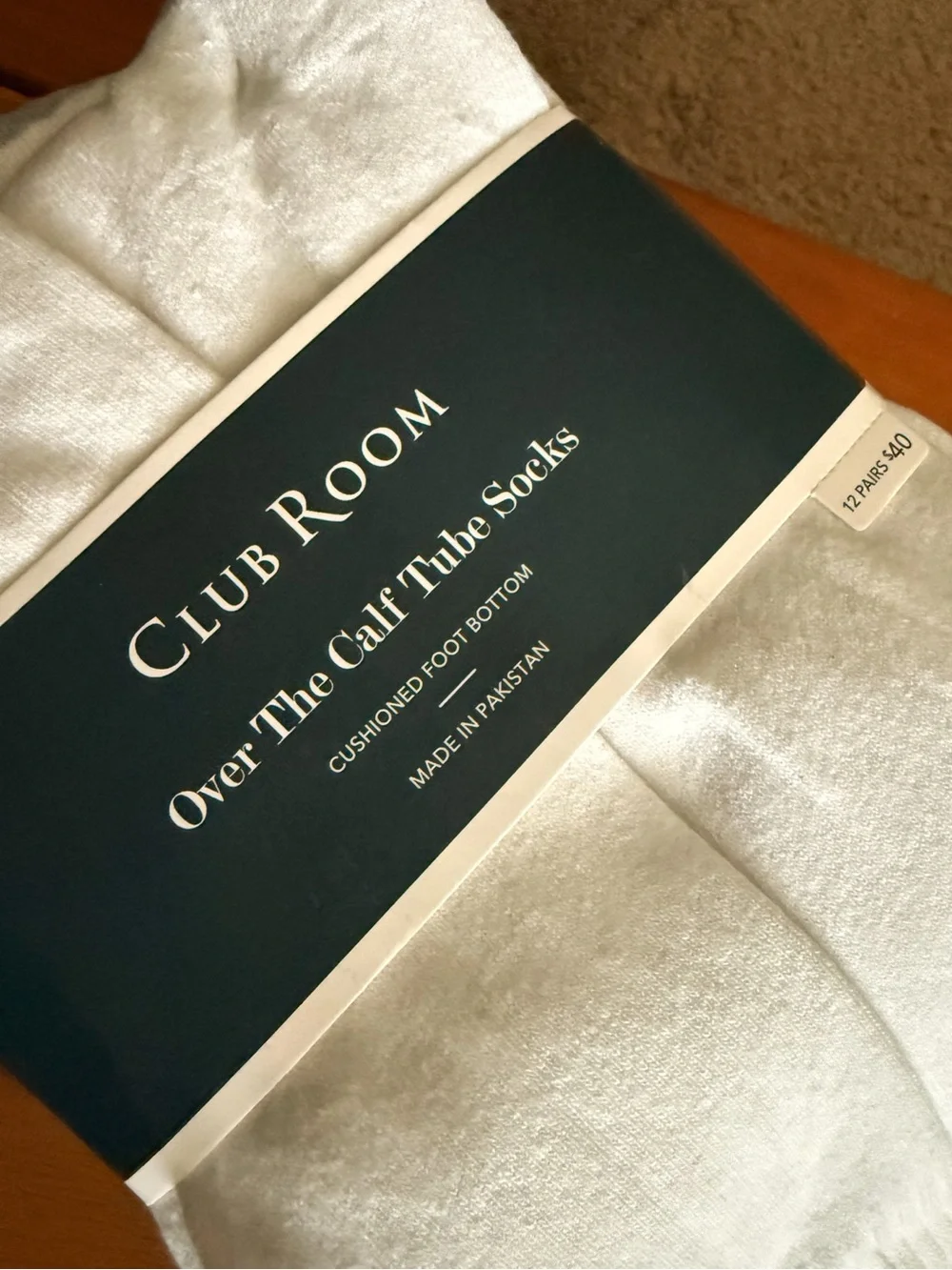 Club Room Men’s White Crew Socks - 12 Pack